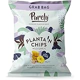 Purely Plantain Chips - Low Fat Plantain Crisps - Gluten Free Snacks - Healthy Alternative Snack Multipack - Vegan, Nutritiou