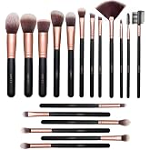 AMMIY Rose Golden Makeup Brushes 18 Pieces Premium Makeup Brushes Set for Face and Eyes, Synthetic Brushes for Concealers Pow