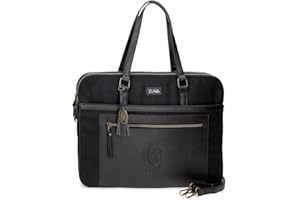 El Potro Lana Portaordenador 15,6" Negro 40x30x5 cms Poliéster y PU