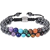 Valkyrie Doğal Obsidyen &ndash; 7 &Ccedil;akra Doğaltaş Bileklik Ayarlanabilir Enerji Dengesi &amp; Negatif Enerji Kalkanı
