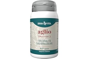 ERBA VITA Integratore Alimentare di Aglio - 60 Capsule - È utile alla funzionalità cardiovascolare e alla pressione arteriosa