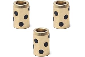 Othmro Sleeve Bearing 6mm Bore x 10mm OD x 15mm Length Cast Brass Bushings 3pcs