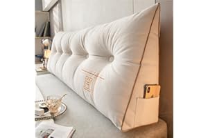 LTSRLL Poduszka na zagłówek łóżka, 120 x 50 x 20 cm, poduszka do czytania ze zdejmowaną poszewką, duża poduszka podtrzymująca lędźwie, dla dorosłych, dzieci, macierzyńska, oparcie sofy, poduszka do