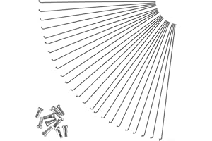 AIDNTBEO Lot de 24 rayons de vélo de VTT 261 mm 270 mm 287 mm rayons en acier et tétons pour 27,5/26/29er (270 mm)