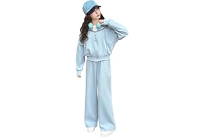 amropi Survêtement Filles Ensembles Pantalon et Veste à Capuche Jogging Sport Vêtement pour 3-12 Ans