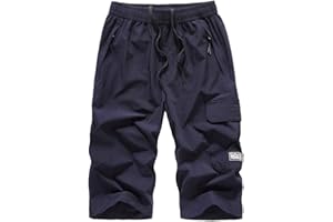 SUSENSTONE Pantacourt Homme Pas Cher Taille éLastiquéE Short Homme De Plage Grand Taille Baggy Sport Pantalons Court