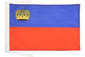 AZ FLAG - Flagge Liechtenstein - 45x30 cm Mit Kordel - Liechtensteinische Fahne 30 x 45 Cm - Flaggen