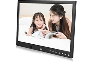 GARSENT Cadre Photo Numérique 13 Pouces, 1280 x 800 Full HD Cadre Photo électronique avec Télécommande Affichage Luminosité réglable/Musique/Vidéo/Calendrier/Alarme, Supporte USB et Carte 32G