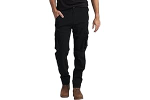 westAce Mens Stretch Cargo Trousers Heavy Duty Regular-Fit 6 Pockets Combat Workwear