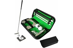 VOBOR Juego de Putter de Entrenamiento, Regalo de Putter de Golf Portátil, Interior para Putting de Golf