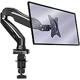 Invision Support Écran PC Moniteur, Bras Articulé Ergonomique Ressort à Gaz Pour Écrans 43–68,5cm (17–27") Réglable Inclinais