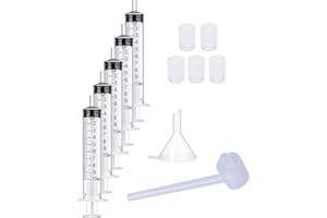 SKYPRO 5 sztuk 10 ml plastikowej strzykawki wielokrotnego użytku z adapterami do ekstrakcji lejkiem i pompką dozującą kosmetyków do przenoszenia perfum do pustych butelek