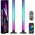Bedee Smart LED RGB Lampe Gaming Avec Télécommande Et App - Barre Lumineuse Ambiance 2 Barres, Effets Musique