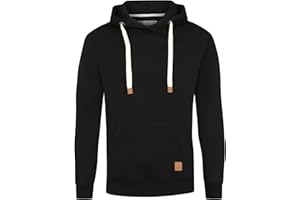 BLU APPAREL Mens OH Overhead Pullover Fleece Hoodie OH Hoody Hooded Sweatshirt Grey Black