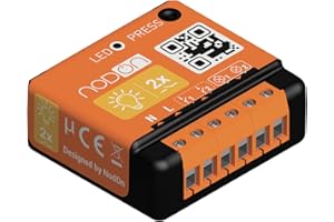 NodOn - Module Éclairage on/Off EnOcean, 2 canaux, 2x5A, Installation Possible au Tableau électrique, va-et-Vient sans Fil et sans travaux, Compatible Jeedom, eedomus, MyUbiwizz