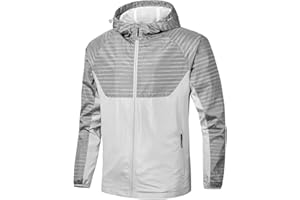 Harpily Homme Imperméable Coupe-vent avec Capuche Stormbreak Jackets Waterproof Shell Pluie Bouclier Blouson Adulte Veste Homme Coupe-Vent pour activité en plein air, pour homme