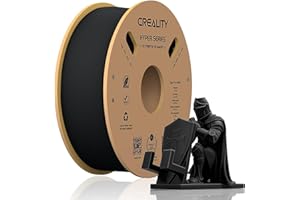 Creality Hyper Filamento PLA Nero, 1,75 mm 1 kg Filamento per Stampanti 3D per Stampa Veloce, Senza Intrecci, Forte Aderenza & Ottime Prestazioni di Sbalzo, Precisione Dimensionale ±0,03 mm