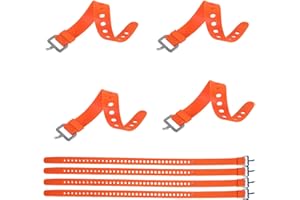 EPUNK 4x Heavy Duty Rubber Straps 50cm with Buckle - Quick Release Velcro Strap Alternative for Bikes, Ski, Cargo & UK Outdoor Gear