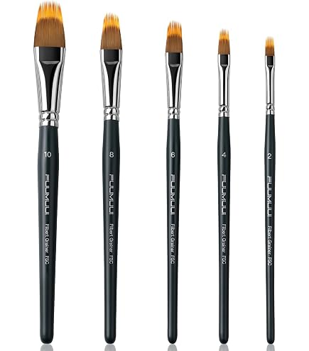 Princeton Velvetouch Mini Filbert Grainer Brush Series 3950 Size 1/4 - Luxury Synthetic For Acrylic, Watercolor, Oil