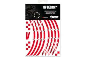 VFLUO - Kit Bandes Stickers Jantes Scooter GP Rétro Réfléchissantes, Autocollants pour 1 Roue, 3M Technology™ - Haute visibilité latérale - Discret et Design - Pose facilitée
