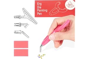 CharySim Stylo diamond painting，stylet ergonomique diamond painting - 3 pointes métalliques, diamond painting adulte diamond painting accessoires kit, stylo diamond painting pour débutants (Pink)