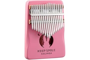 Kalimba Daumenklavier 21 Tasten/17 Tasten Finger Klavier Tragbares Musikinstrument für Anfänger, Musikgeschenke für Musikliebhaber (Kaninchen, Klein)