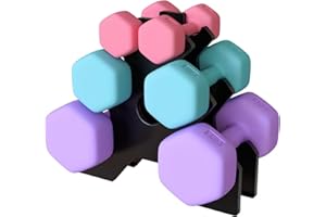 Hexagon Dumbbell Free Hand Weight Set 12KG with Storage Rack CANMALCHI,Suitable for Home Gym Exercises,Weight Lifting Workout Training Equipment