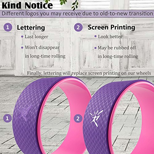 Yoga Wheel Yoga Rad mit Anleitung zur Verbesserung der Flexibilität bei Yogaübungen belastbar bis 474kg - 4