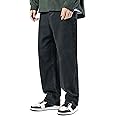 BEMEIR Mens Baggy Hip Hop Jeans - Casual Cargo Fit Hose for Fashion Dance Skater Skateboard (Color: Black, Size: Medium)