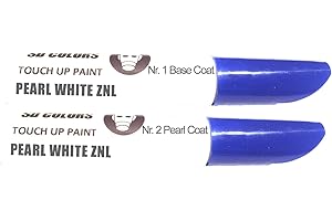 SD COLORS ZNL Kit de réparation de stylo de retouche de peinture Blanc nacré 12 ml