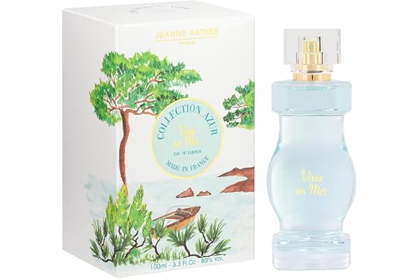 JEANNE ARTHES - Eau de Parfum Femme French Way Of Life - Collection Azur - Virée en Mer - Frais & Floral - Fleur de Tiaré & Fleur d'oranger - Fabriqué en France à Grasse - Cadeau femme - 100 ml