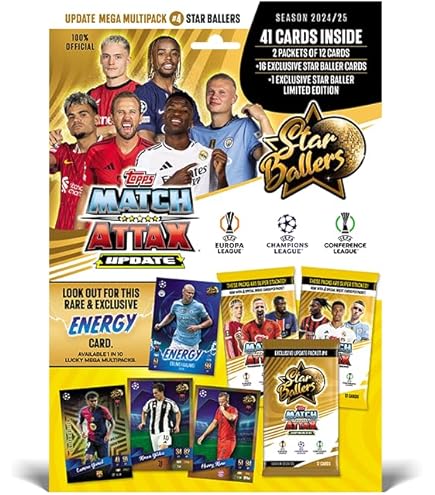 Topps Match Attax 23/24 Mega Tin - 66 Karten + 4 Limitierte