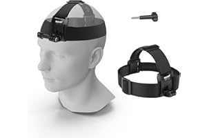 NEEWER Supporto a Fascia Testa Compatibile con GoPro Hero 13 12 11 10 9 8 Black 7 Silver 7 White, Head Mount Regolabile Accessori per Action Cam per Registrazione Video POV Ciclismo Surf, GP-71