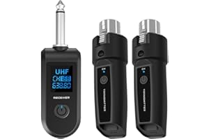 EPHEYFIF Per sistema XLR wireless Shure BETA58/Sennheiser E945 Pro, 550-574 MHz, 20 canali, kit microfono da studio W/110 dB per gamma dinamica e trasmissione 50 m, 0,2% THD per fasi live e registrazione in