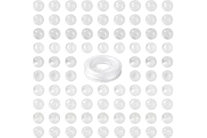 BEEFLYING 100Pcs 8mm Natural Moonstone Round Beads Crystal Gemstone Allentato Spacer Beads Superficie Liscia Perline per Collana Braccialetto Creazione di Gioielli