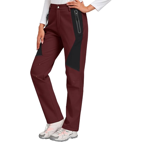 Pantaloni Da Sci E Trekking Per Donna, Impermeabili E Antivento, Invernali Con Zip Off, Imbottiti E Caldi