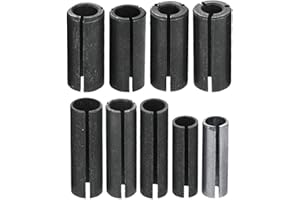 Bestgle gravur bit reduzierhülse fräser 9 stück fräser chuck collet adapter reduzierhülse adapterhülse split buchse fräser halter für holzbearbeitung fräsen cnc graviermaschine