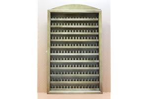 Artesanías Sándalo Vitrina colección de dedales Nogal para 176 dedales