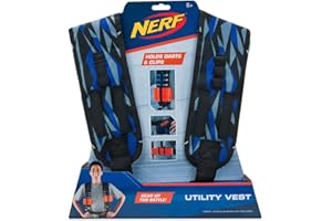 Nerf Elite Utility Vest, Tiger, NER0155, Blue and Grey, Single