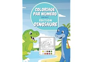 Coloriage Par Numéro Enfant Édition Dinosaure: Cahier D'activités Pour Enfants: Livre Coloriage Dinosaure Enfant