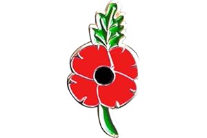 GHLOYZA Red Metal Poppy Brooch Pin Remembrance Day Pin Red Enamel Brooch Pin Memorabilia Souvenir Gifts Remembrance Poppy Lapel Pin Memorial Day Lapel pin for Women Men