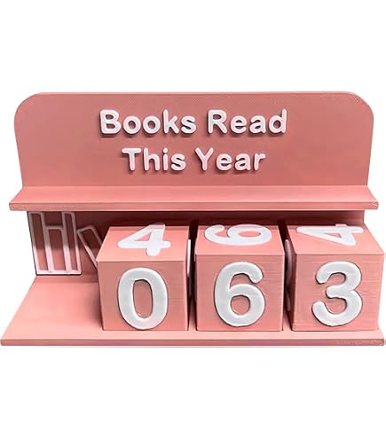 Compteur De Livres Imprimé 3D – Décor Mural Pour Suivre Tes Lectures – Cadeau Pour Bibliophiles, Enseignants