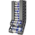 sciuU Battery Storage Organizer AA & AAA Combo Small Battery Keeper, First-in First-out Wall Mount Battery Dispenser Holder Container fit for 10 AAA & 10 AA Batteries