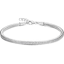 Rose Catena di Sicurezza Charm con 2 Gomma Spacer Stoppers - 925 Sterling Silver Beads per Pandora Braccialetto - Donne