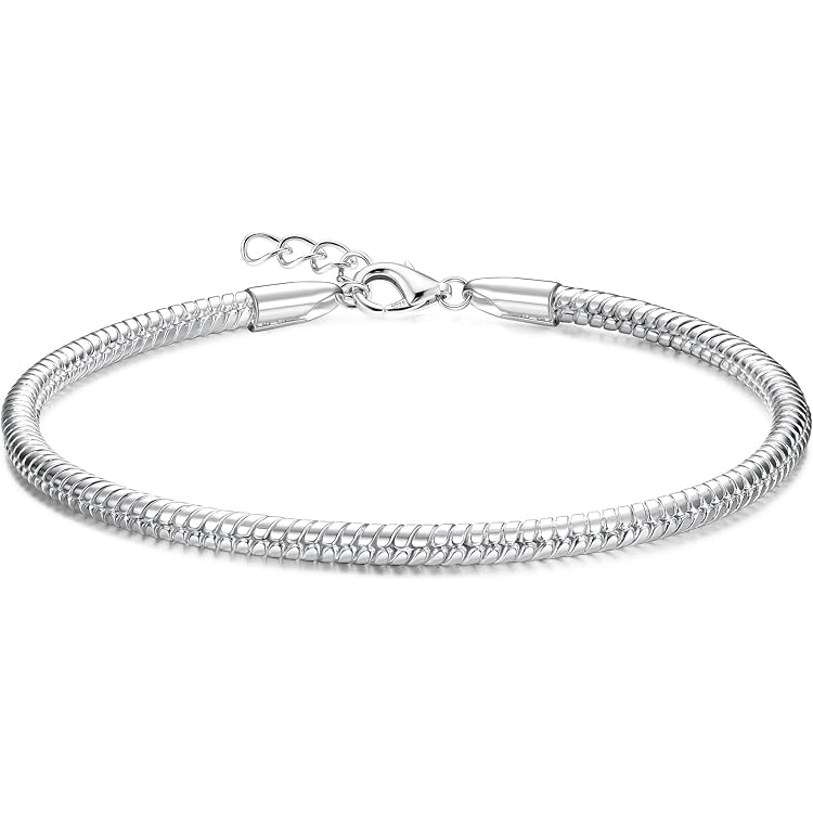 MATERIA Glas-Bead Anhänger Rosa Mit Punkten – Charm Für Beads-Armbänder Aus 925 Silber