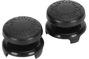 MXZZAND 2 Szt. Mi?kka Silikonowa Os?ona Kciuka Grip Stick Joystick Controller Cap z ABS i Silikonem na PS5(czarny) Gra wideo i peryferyjna