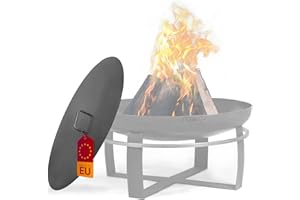 CookKing Stahl Deckel Ø 81 cm | Zubehör für Feuerschalen | Schützt vor Asche & Funkenflug | Robuster Rohstahl | Handmade in Europe | Passend für Feuerschalen Ø 80 cm | Wetterfest & langlebig | Schwarz