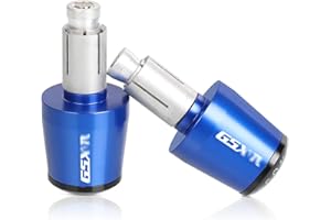 MZ-STORE 2pcs 7/8" 22mm Motorrad Lenkerenden Getriebe Balanced Plug Slider Lenker Endkappe Griffe Aluminium für GSXR 600 750 1000-Blau