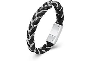 QGJNSGC Pulsera de urna de cremación para cenizas, de cuero trenzado, urna conmemorativa, soporte para cenizas, pulsera de recuerdo de acero inoxidable para cenizas humanas y mascotas