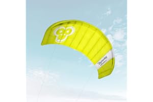 Skymonkey Airtwister Aquilone da trazione Ready 2 Fly 130 cm / 180 cm / 230 cm campata [Verde-Giallo]